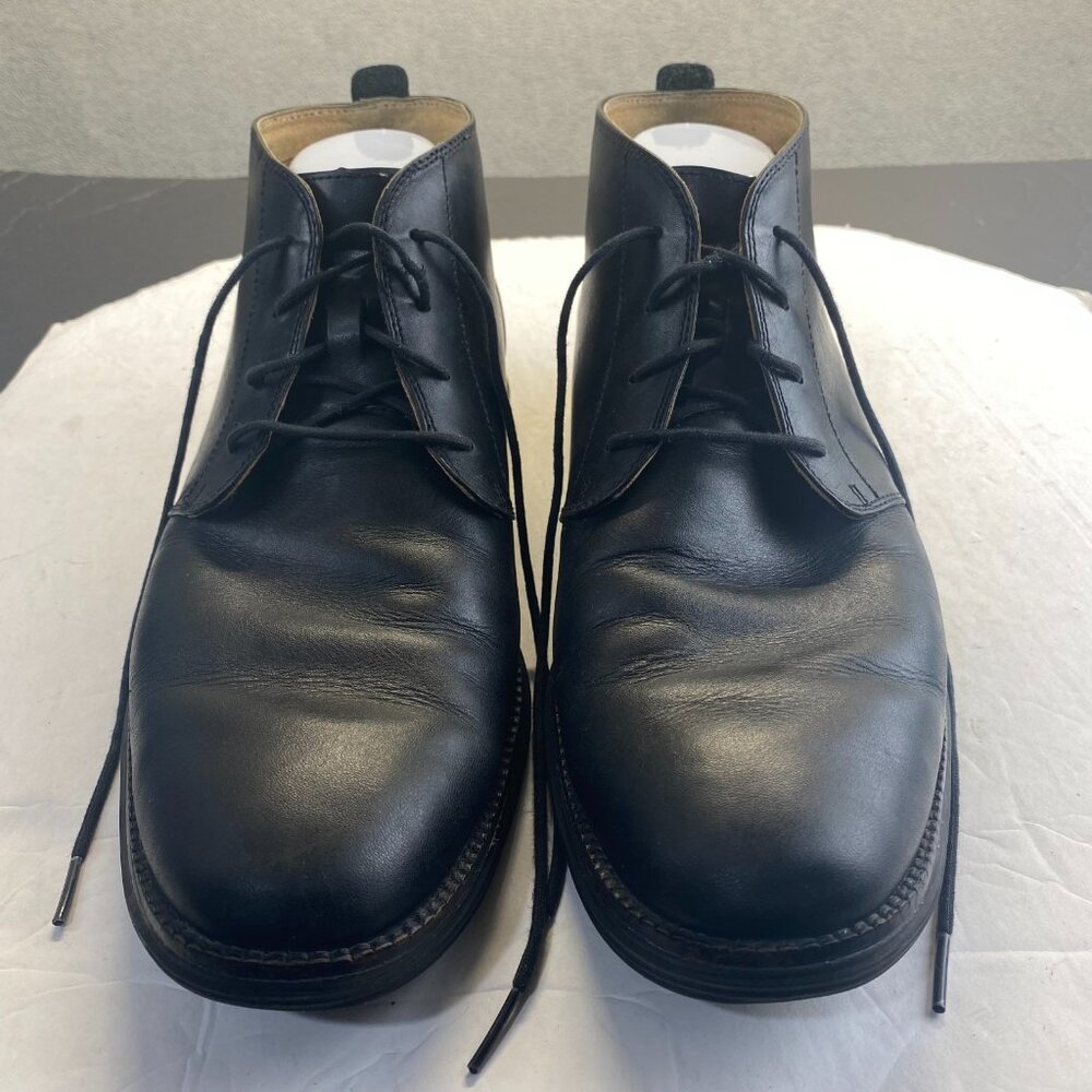 Cole Haan Men OriginalGrand Chukka Boots Premium Leather Black 11.5M,Lace Up
